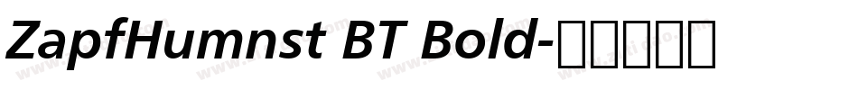 ZapfHumnst BT Bold字体转换